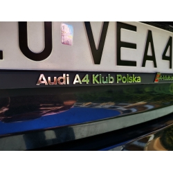 Czarna ramka 3D pod tablicę Audi A4 Klub Polska