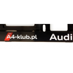 Czarna ramka po tablicę Audi A4 Klub Polska